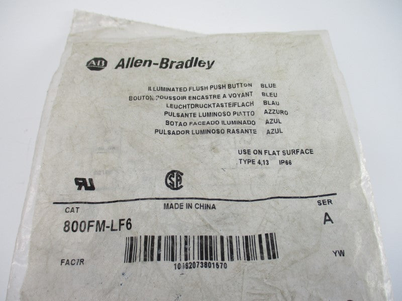 ALLEN BRADLEY 800FM-LF6 SER. A NSMP
