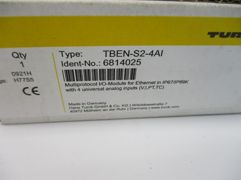 TURCK TBEN-S2-4AI 6814025 18-30VDC NSMP