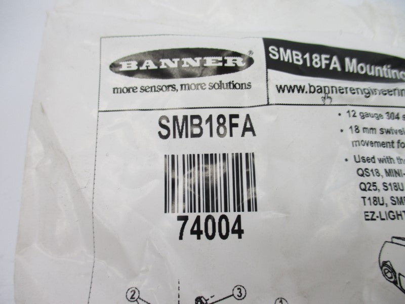 BANNER ENGINEERING SMB18FA 74004 NSMP