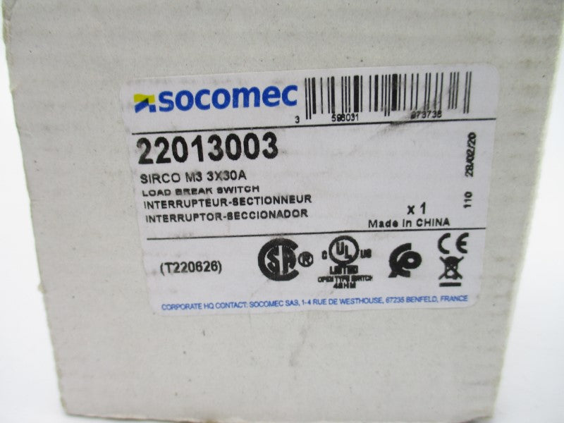 SOCOMEC 22013003 690V 21A NSMP