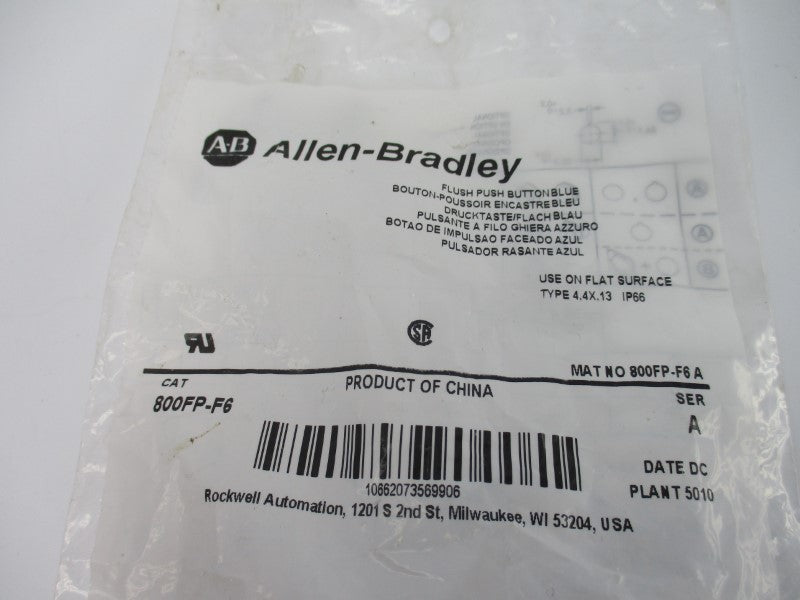 ALLEN BRADLEY 800FP-F6 SER. A NSMP