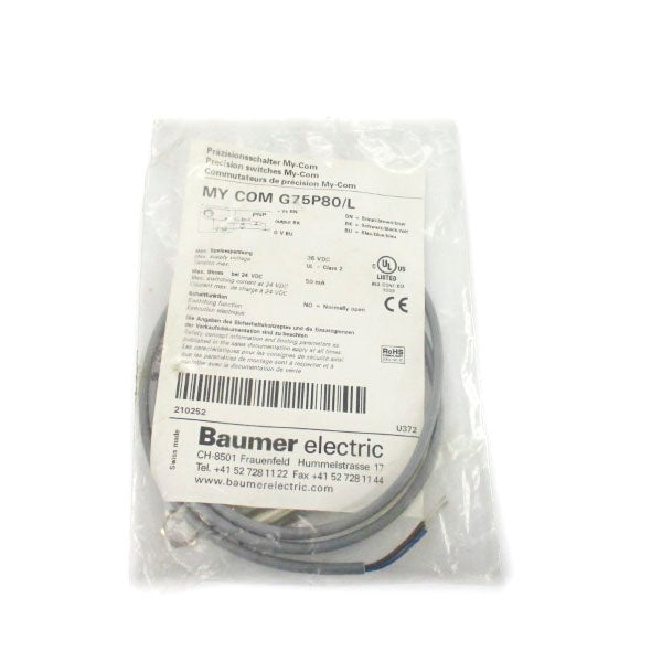 BAUMER ELECTRIC MYCOMG75P80/L 36VDC NSMP