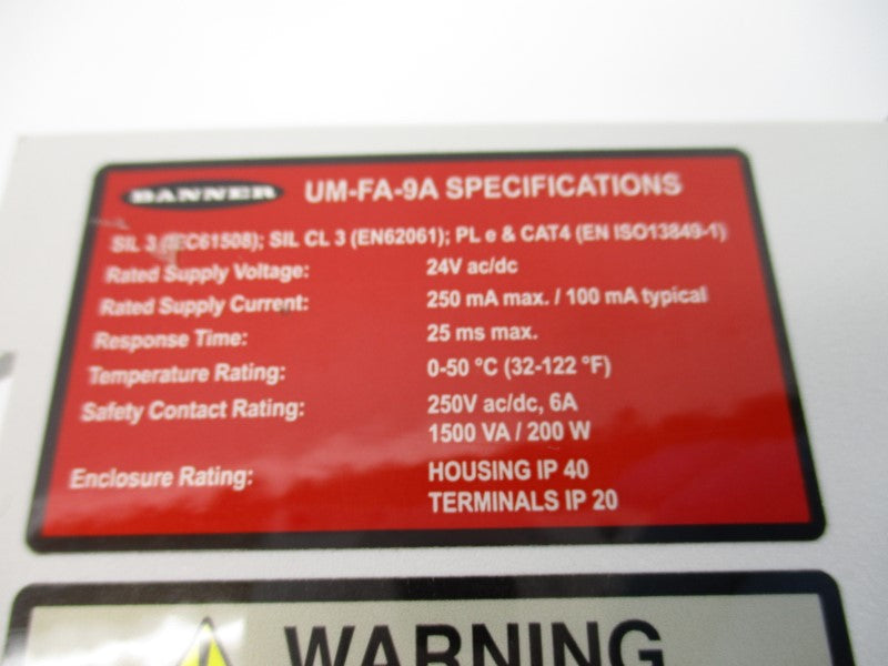 BANNER ENGINEERING UM-FA-9A 24VAC/DC 6A NSNP