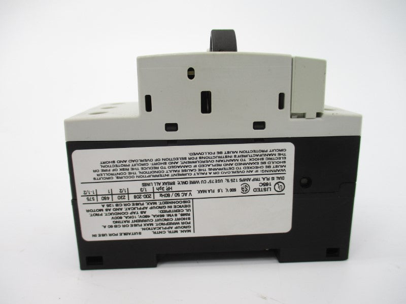 SIEMENS 3RV1011-1AA15 600V 1.1-1.6A NSMP