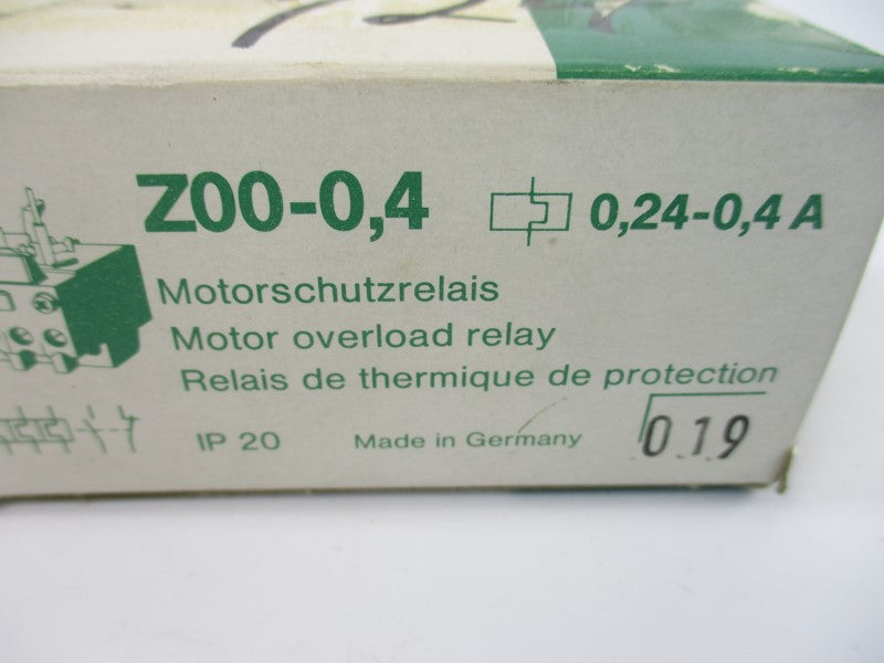 KLOCKNER MOELLER Z00-0.4 750V 0.24-0.4A NSMP