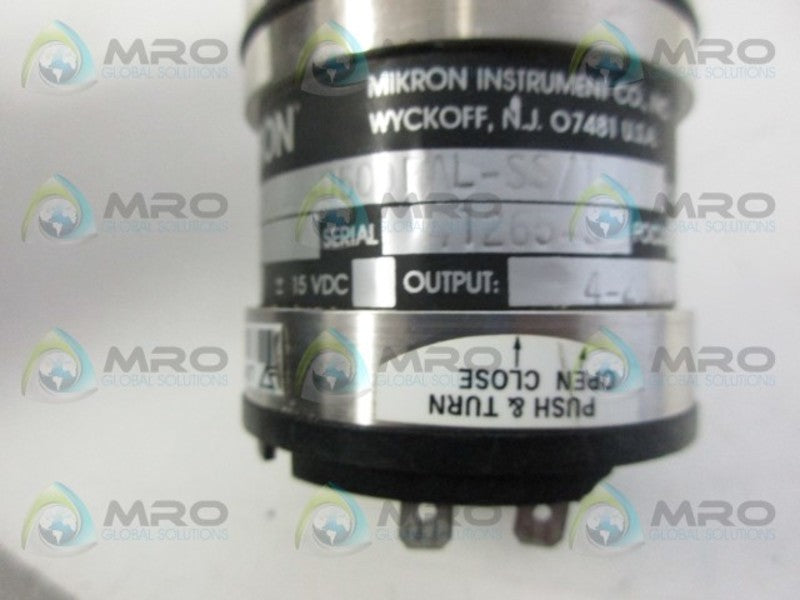 MIKRON 1167-0000-0500FAL-SS/IL0 INFEARED HEAT SENSOR *USED