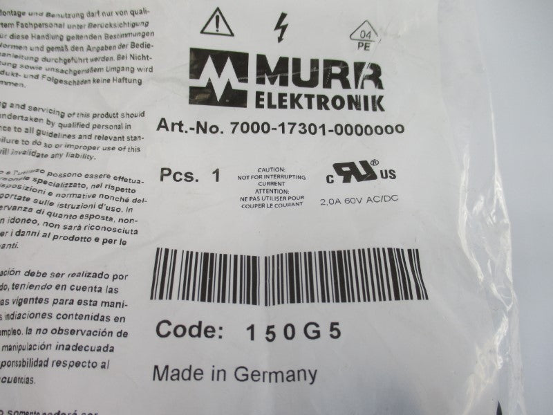 MURR ELEKTRONIK 7000-17301-0000000 60VAC/DC 2A NSMP
