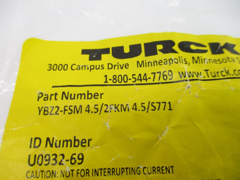 TURCK YBZ2-FSM4.5/2FKM4.5/S771 U0932-69 30AVC 3A NSMP