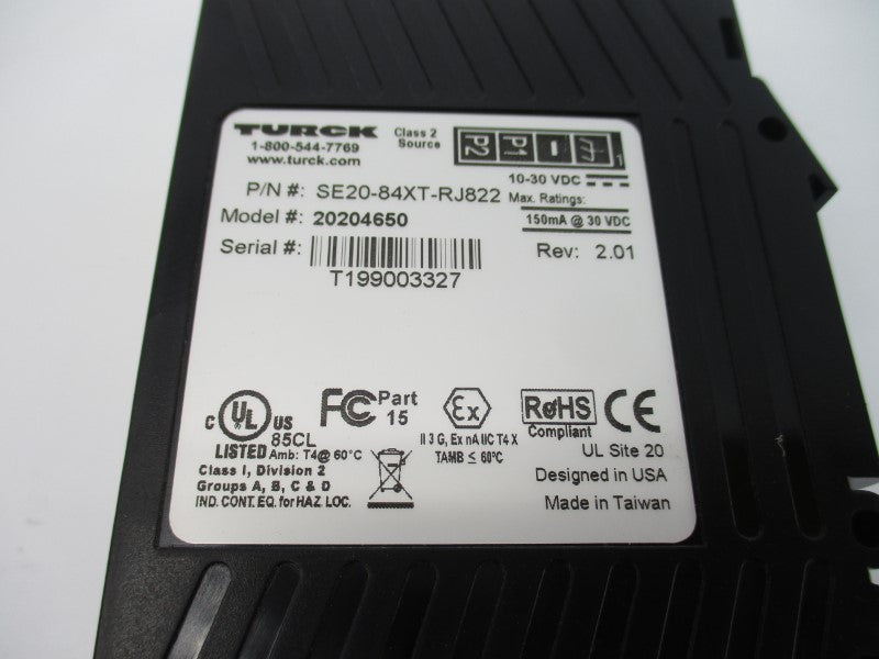 TURCK SE20-84XT-RJ822 20204650 10-30VDC NSNP