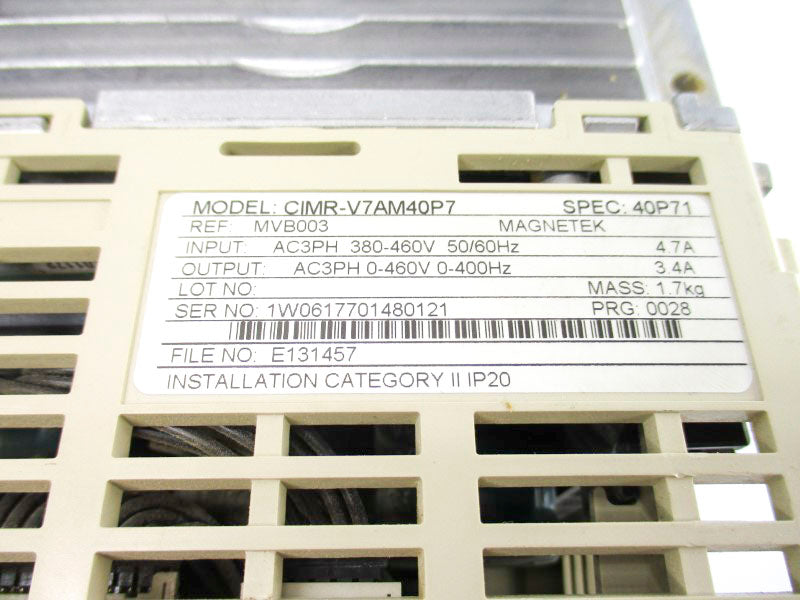 YASKAWA ELECTRIC CIMR-V7AM40P7 380-460V 4.7A UNMP