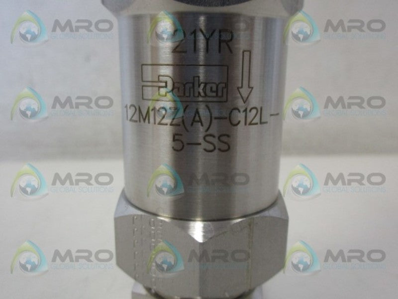 PARKER 12M12A-C12L-5-SS STAINLESS STEEL CHECK VALVE *NEW IN BOX*