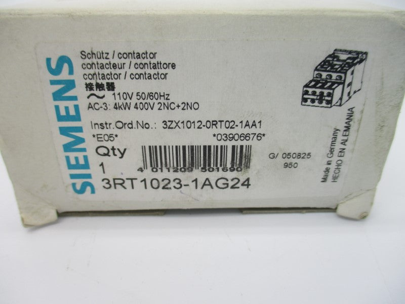 SIEMENS 3RT1023-1AG24 110V 35A NSMP