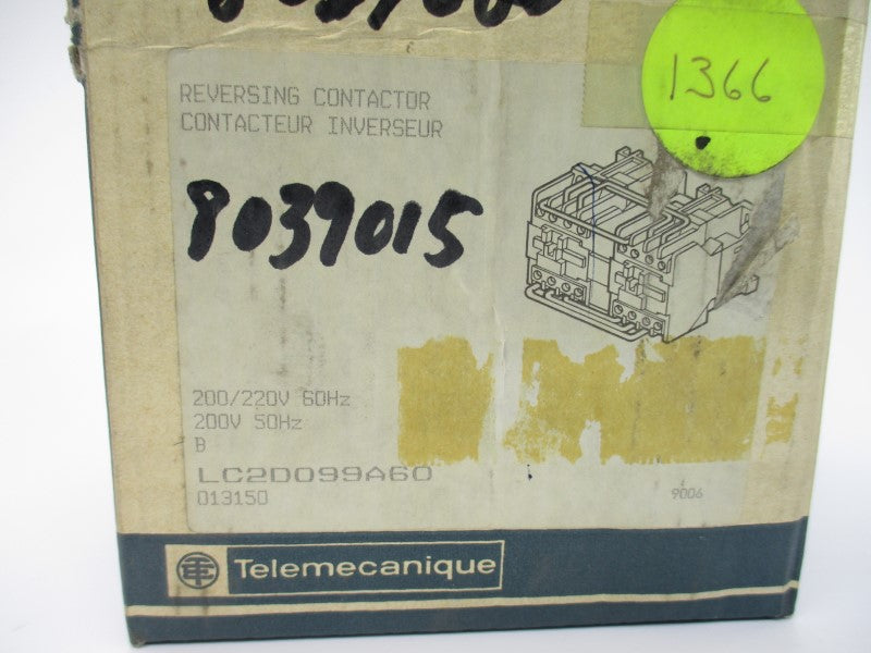 TELEMECANIQUE LC2D099A60 200/208/220V 25A NSMP