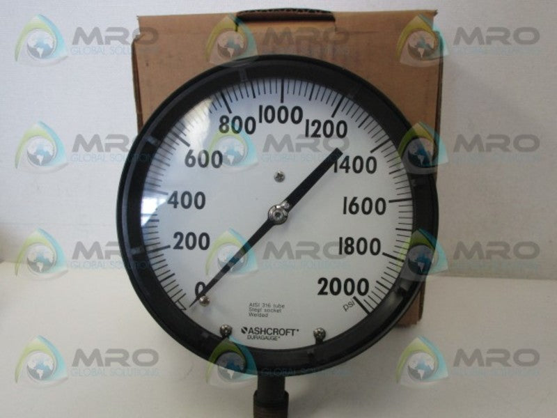 ASHCROFT 601379RS04L DURAGAUGE SOLID FRONT *NEW IN BOX