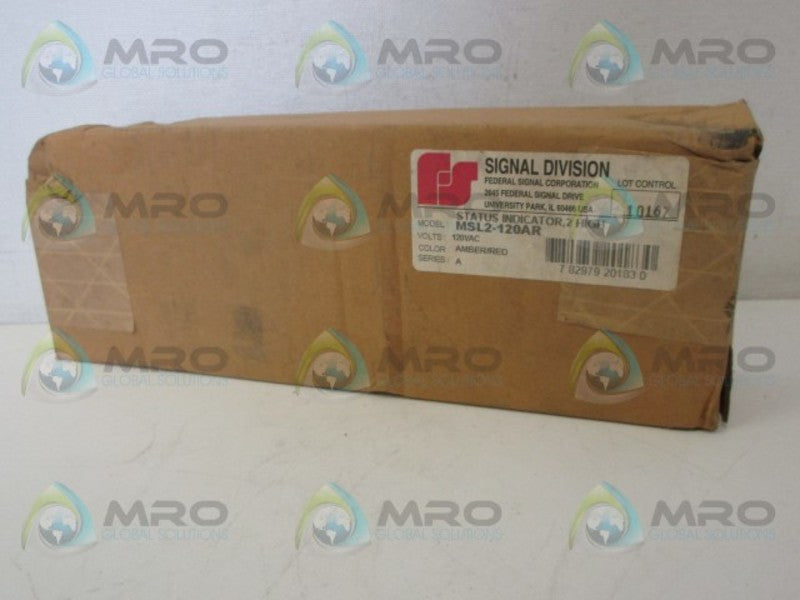 FEDERAL SIGNAL MSL2-120AR STATUS INDICATOR  *FACTOR SEALED*