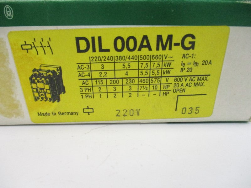 KLOCNKER MOELLER DIL00AM-G 220VDC 20A NSMP