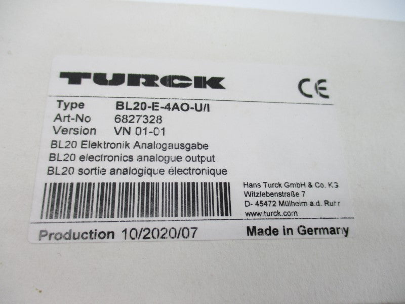 TURCK BL20-E-4AO-U/I 6827328 NSMP