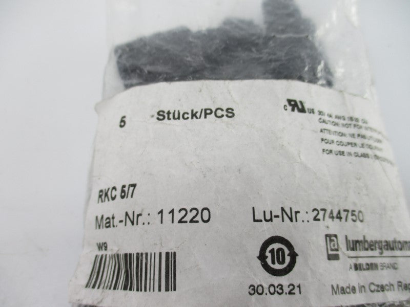 LUMBERG AUTOMATION RKC5/7 11220 30V 4A (PKG OF 5) NSMP
