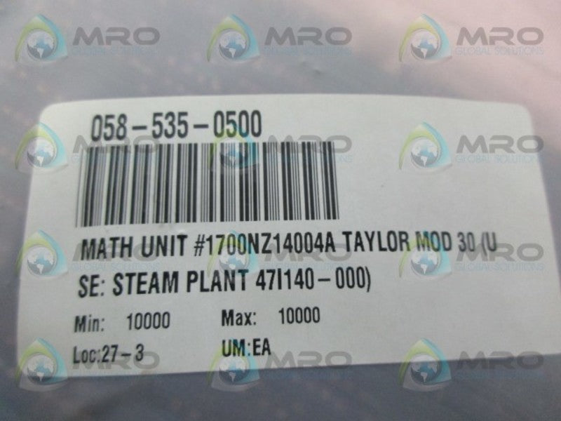 TAYLOR 1700NZ14004A INDICATING CONTROLLER TRANSMITTER *NEW IN FACTORY BAG*