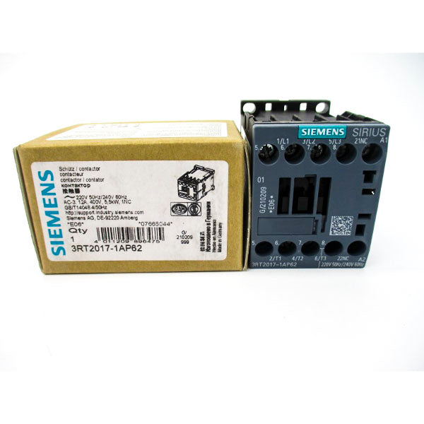 SIEMENS 3RT2017-1AP62 220/240V 20A NSMP