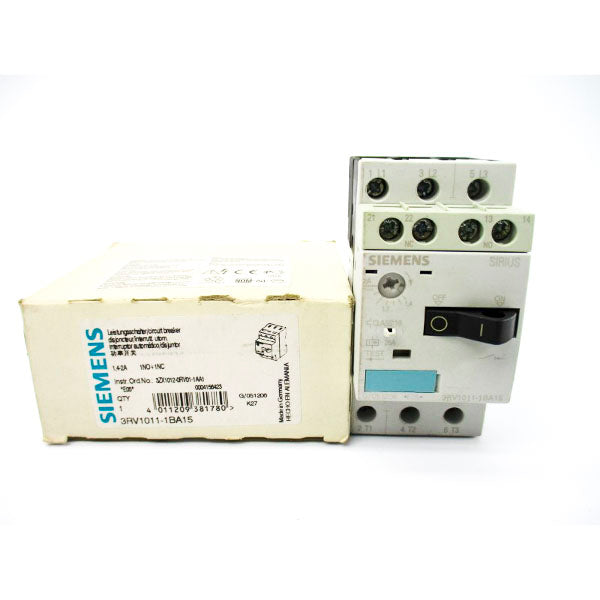 SIEMENS 3RV1011-1BA15 600V 1.4-2A NSMP