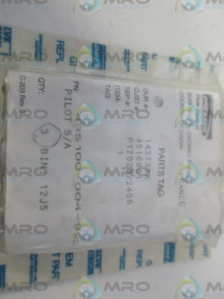 DRESSER 435100-004-999 (PK OF 3) PILOT SUB *NEW IN ORIGINAL PACKAGE*