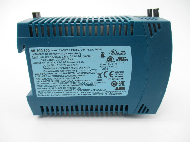 PULS ML100.100 100-120/220-240VAC 2.1/1.0A NSMP