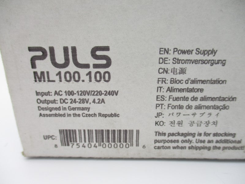 PULS ML100.100 100-120/220-240VAC 2.1/1.0A NSMP