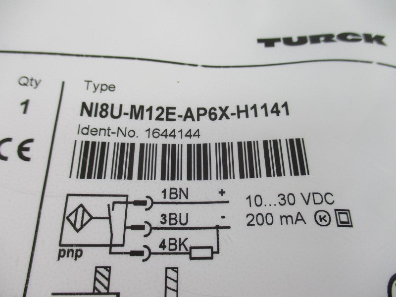 TURCK NI8U-M12E-AP6X-H1141 1644144 10-30VDC NSMP