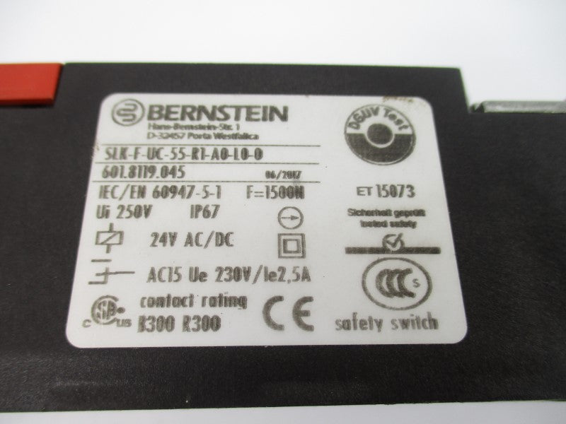 BERNSTEIN SLK-F-UC-55-R1-A0-L0-0 601.8119.045 24VAC/DC 2.5A NSNP