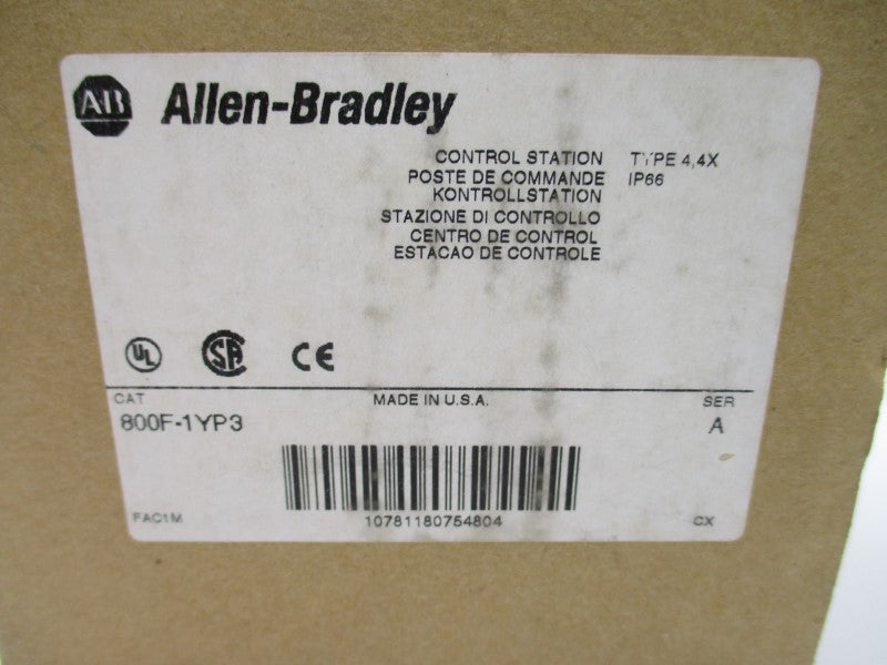 ALLEN BRADLEY 800F-1YP3 SER. A (BR/WH) NSMP