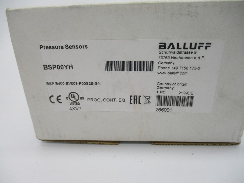 BALLUFF BSPB400-EV009-P00S2B-S4 BSP00YH 24VDC 0-5800PSI NSMP