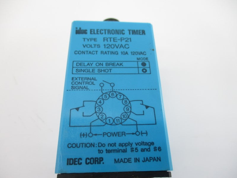 IDEC RTE-P21 120VAC 10A (AS PICTURED) NSNP