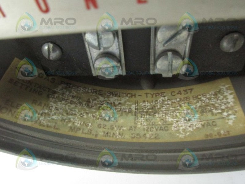 HONEYWELL C437H1043 PRESSURE SWITCH (AS PICTURED) NSNP