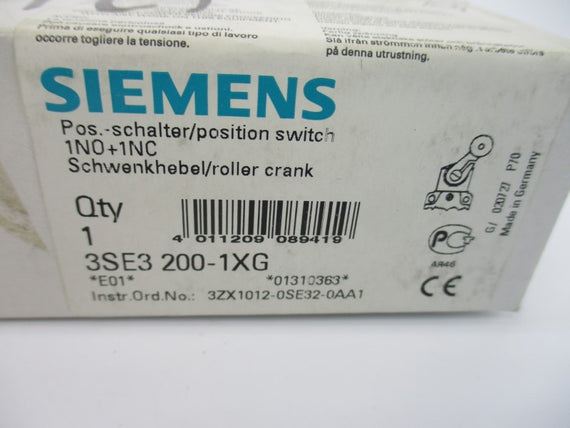 SIEMENS 3SE3200-1XG 500V 10A NSMP