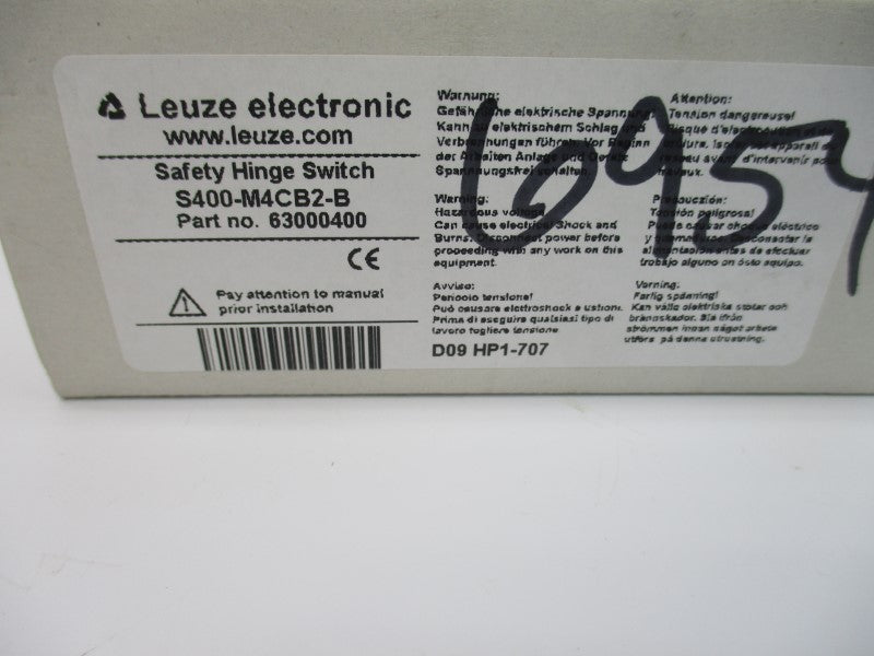 LEUZE ELECTRONIC 630004000 S400-M4CB2-B 24V 2A NSMP