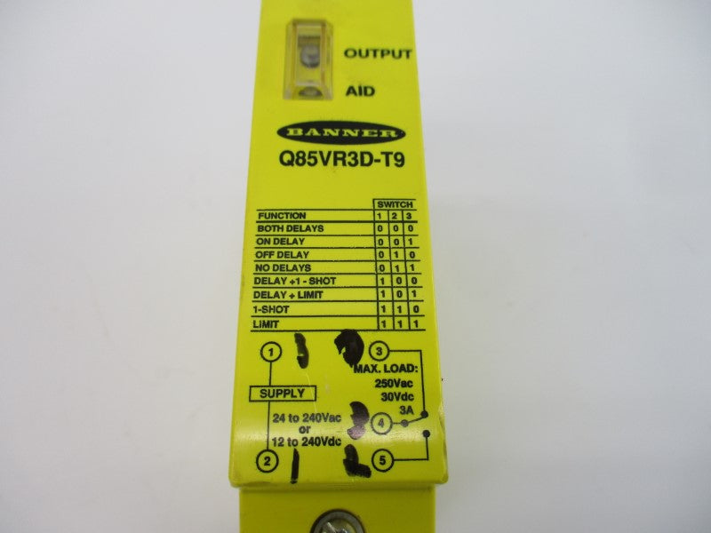 BANNER ENGINEERING Q85VR3D-T9 250VAC 3A UNMP