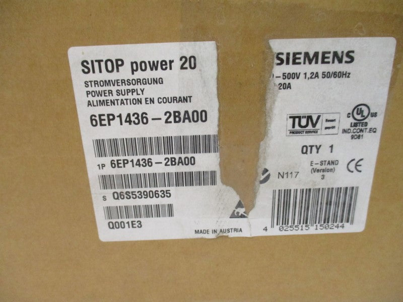 SIEMENS 6EP1436-2BA00 400-500V 1.2A NSMP