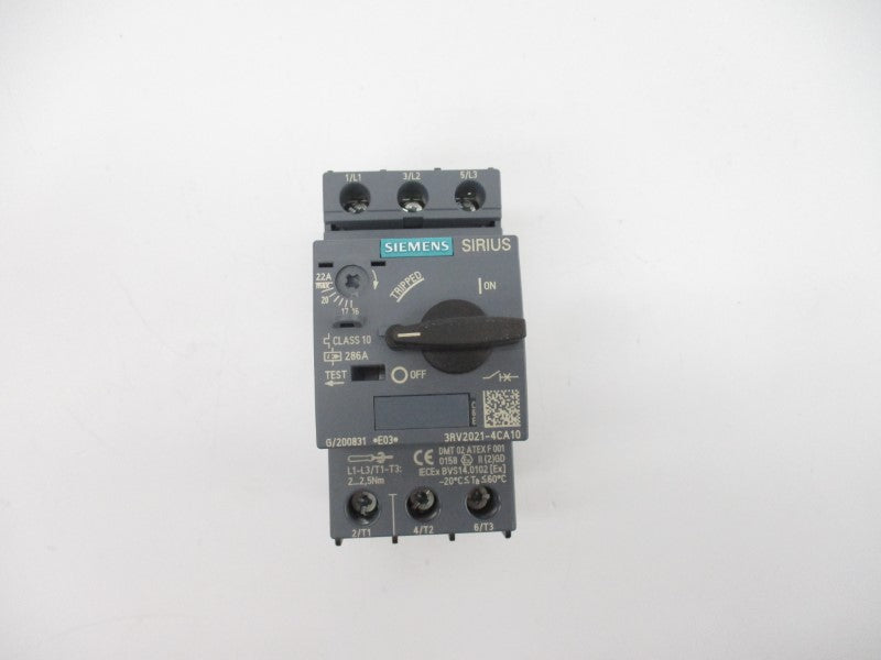 SIEMENS 3RV2021-4CA10 690V 16-22A NSMP