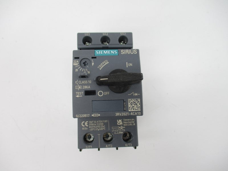 SIEMENS 3RV2021-4CA10 690V 16-22A NSMP