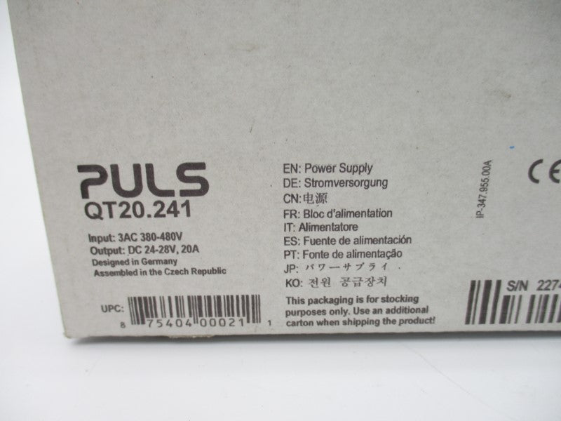 PULS QT20.241 380-480VAC 0.9-0.65A NSMP