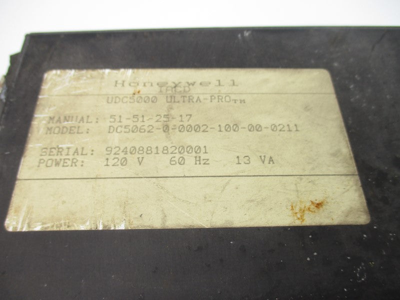 HONEYWELL DC5062-0-0002-100-00-0211 120V UNMP