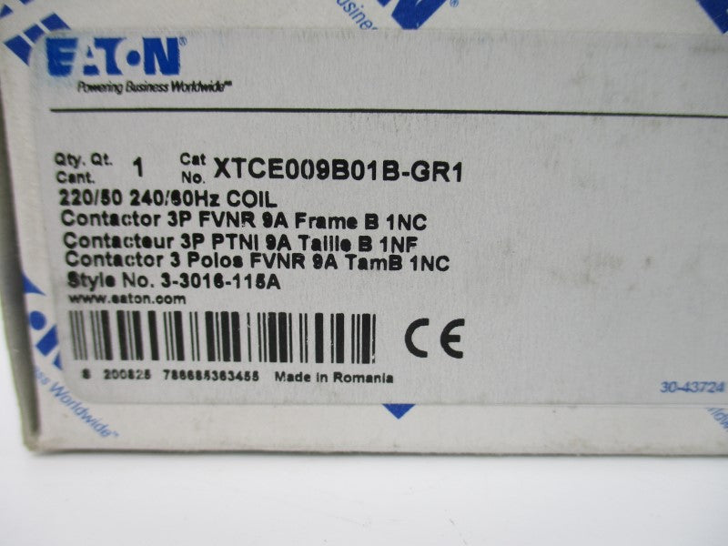 EATON XTCE009B01B-GR1 220/240V 22A NSMP
