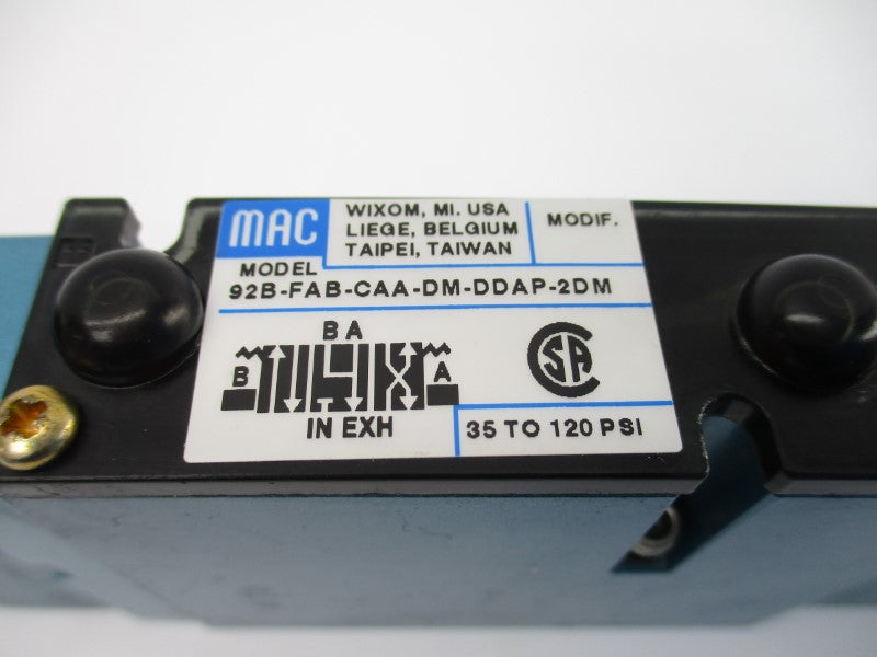 MAC 92B-FAB-CAA-DM-DDAP-2DM 24VDC 35-120PSI NSNP