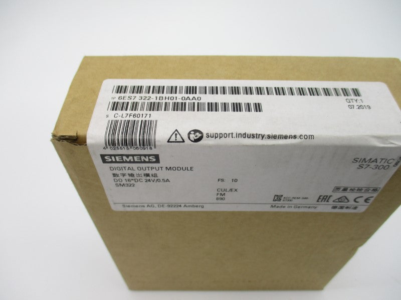 SIEMENS 6ES7322-1BH01-0AA0 24VDC 0.5A NSFS