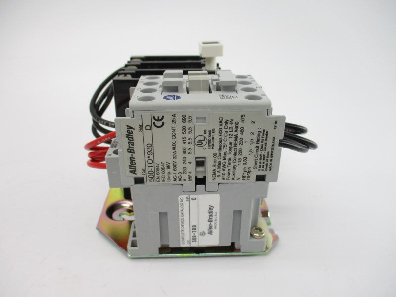 ALLEN BRADLEY 509-TOB SER. D 440-480V 25A (BR/WH) NSMP