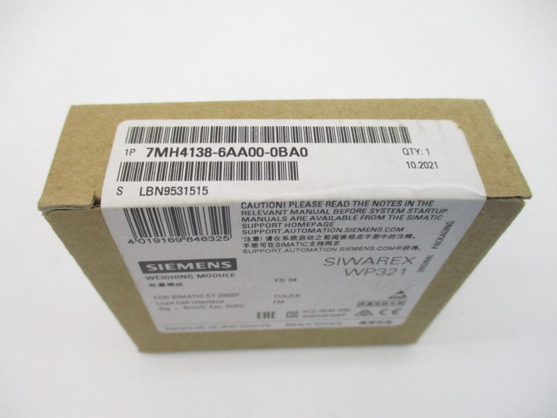 SIEMENS 7MH4138-6AA00-0BA0 5VDC NSFS