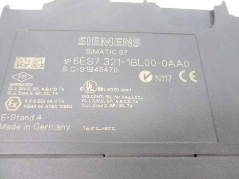 SIEMENS 6ES7321-1BL00-0AA0 (AS PICTURED1) NSNP