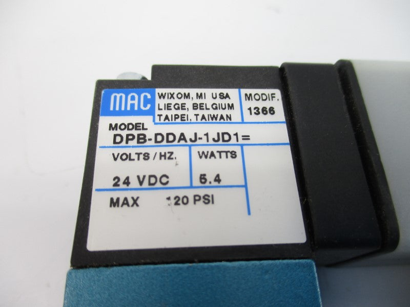 MAC DPB-DDAJ-1JD1 24VDC 120PSI NSNP