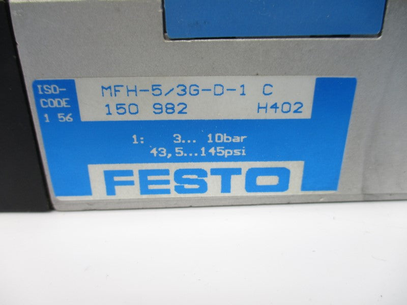 FESTO MFH-5/3G-D-1-C 150982 43.5-145PSI NSNP